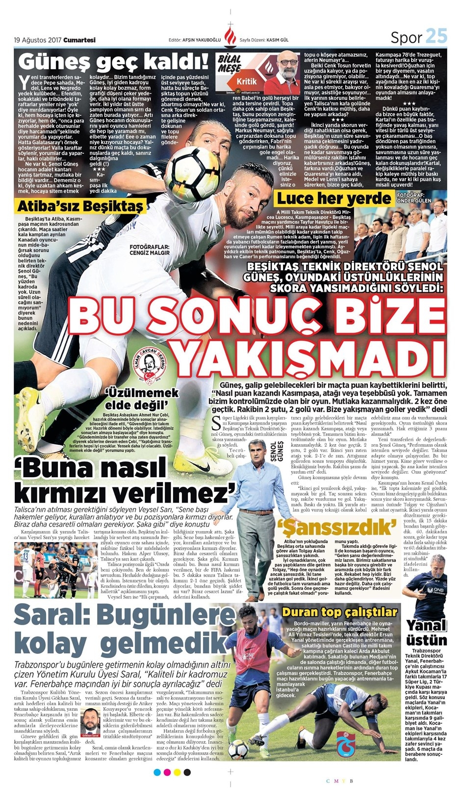 19 Ağustos 2017 | Gazetelerin Beşiktaş Manşetleri - Görsel 2