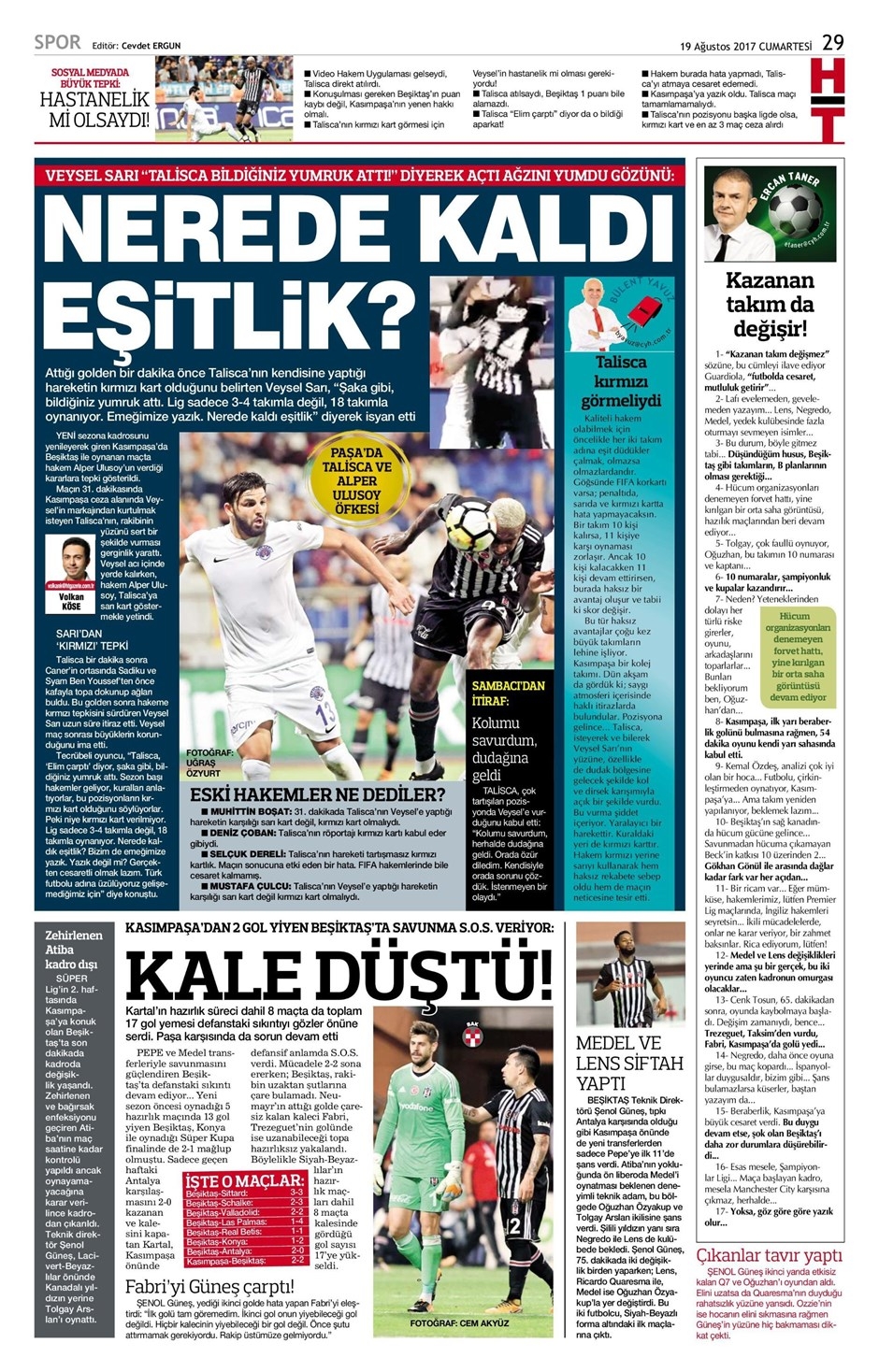 19 Ağustos 2017 | Gazetelerin Beşiktaş Manşetleri - Görsel 6