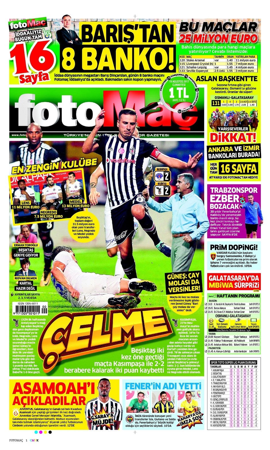 19 Ağustos 2017 | Gazetelerin Beşiktaş Manşetleri - Görsel 7