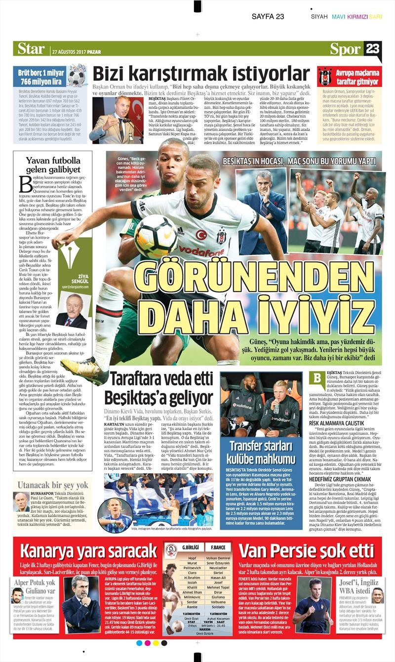 27 Ağustos 2017 | İşte gazetelerin Beşiktaş manşetleri - Görsel 10