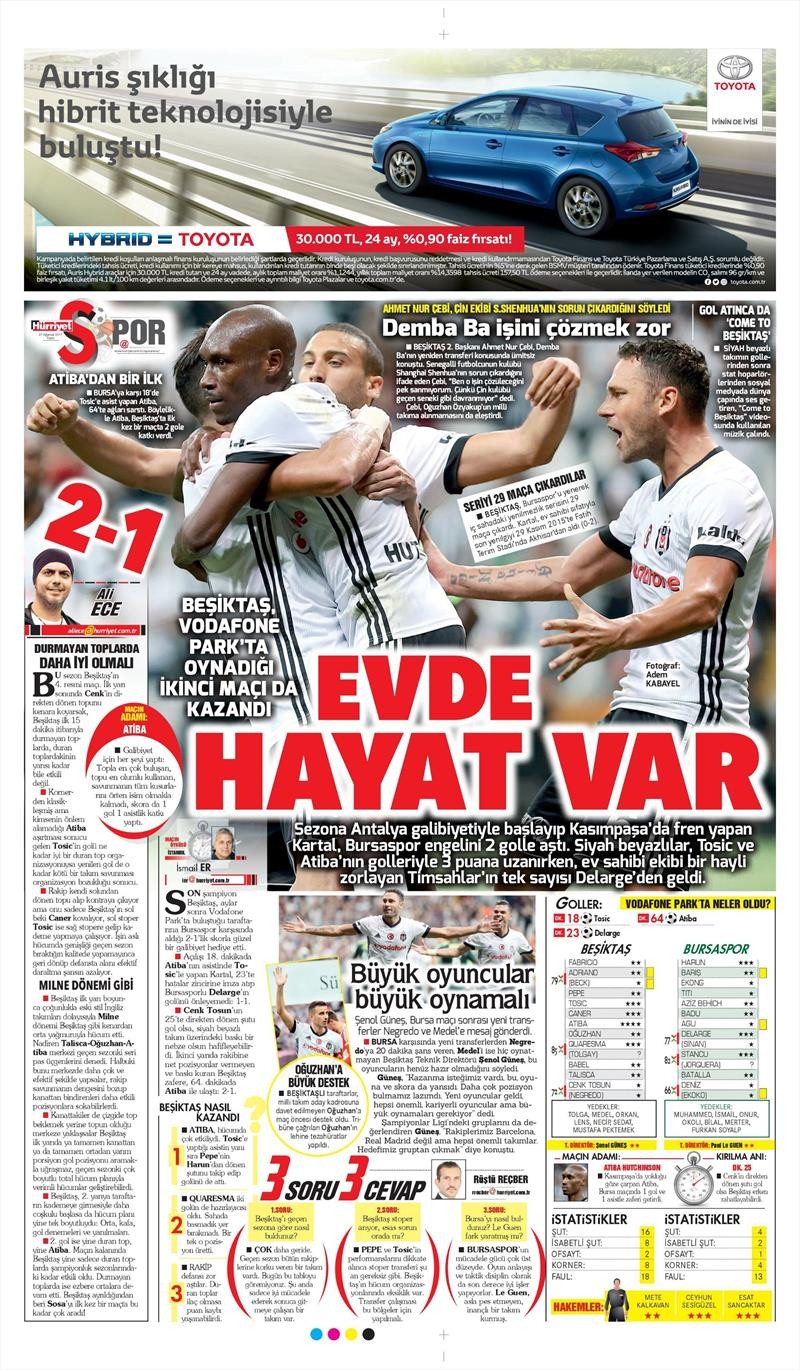 27 Ağustos 2017 | İşte gazetelerin Beşiktaş manşetleri - Görsel 6