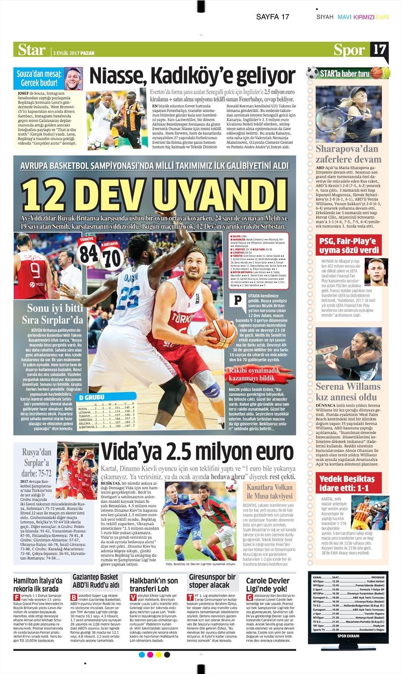 3 Eylül 2017 | İşte gazetelerin Beşiktaş manşetleri - Görsel 8