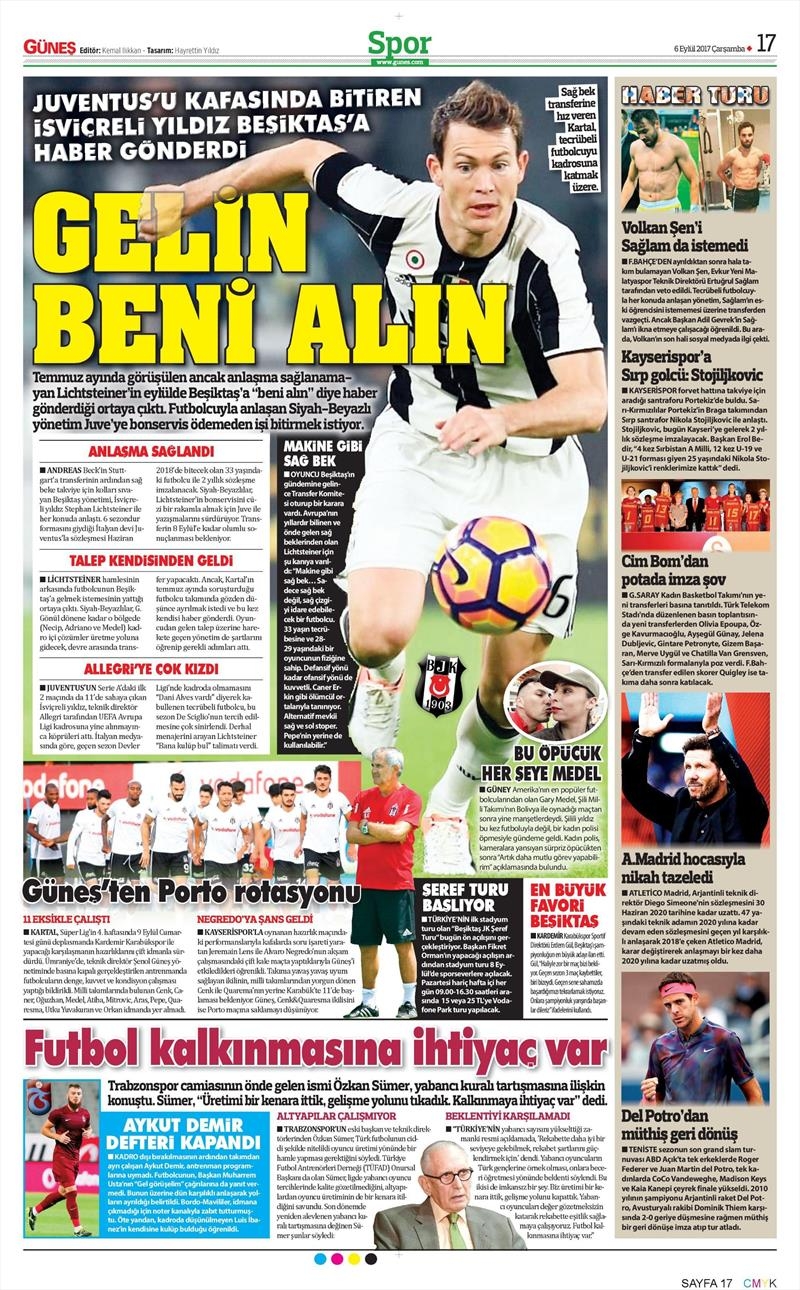 6 Eylül 2017 | İşte gazetelerin Beşiktaş manşetleri - Görsel 10