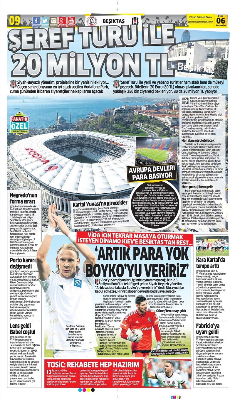 6 Eylül 2017 | İşte gazetelerin Beşiktaş manşetleri - Görsel 3