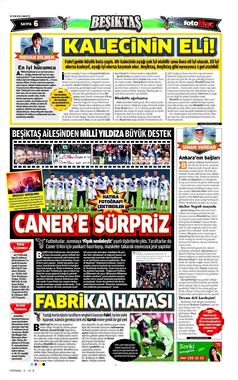 29 Ekim 2016 | Gazetelerin Beşiktaş manşetleri - Görsel 24