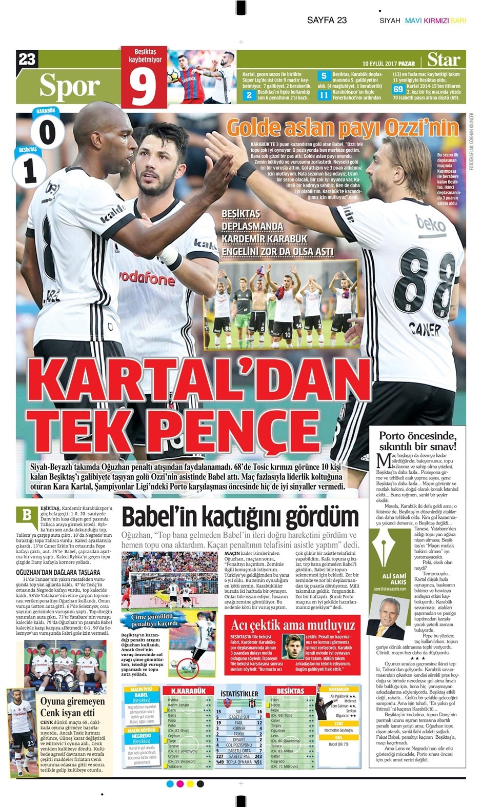 10 Eylül 2017 | İşte gazetelerin Beşiktaş manşetleri - Görsel 2