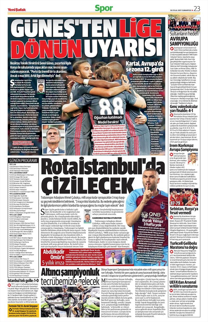 16 Eylül 2017 | İşte gazetelerin Beşiktaş manşetleri - Görsel 7