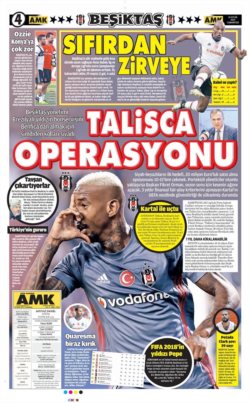 16 Eylül 2017 | İşte gazetelerin Beşiktaş manşetleri - Görsel 9
