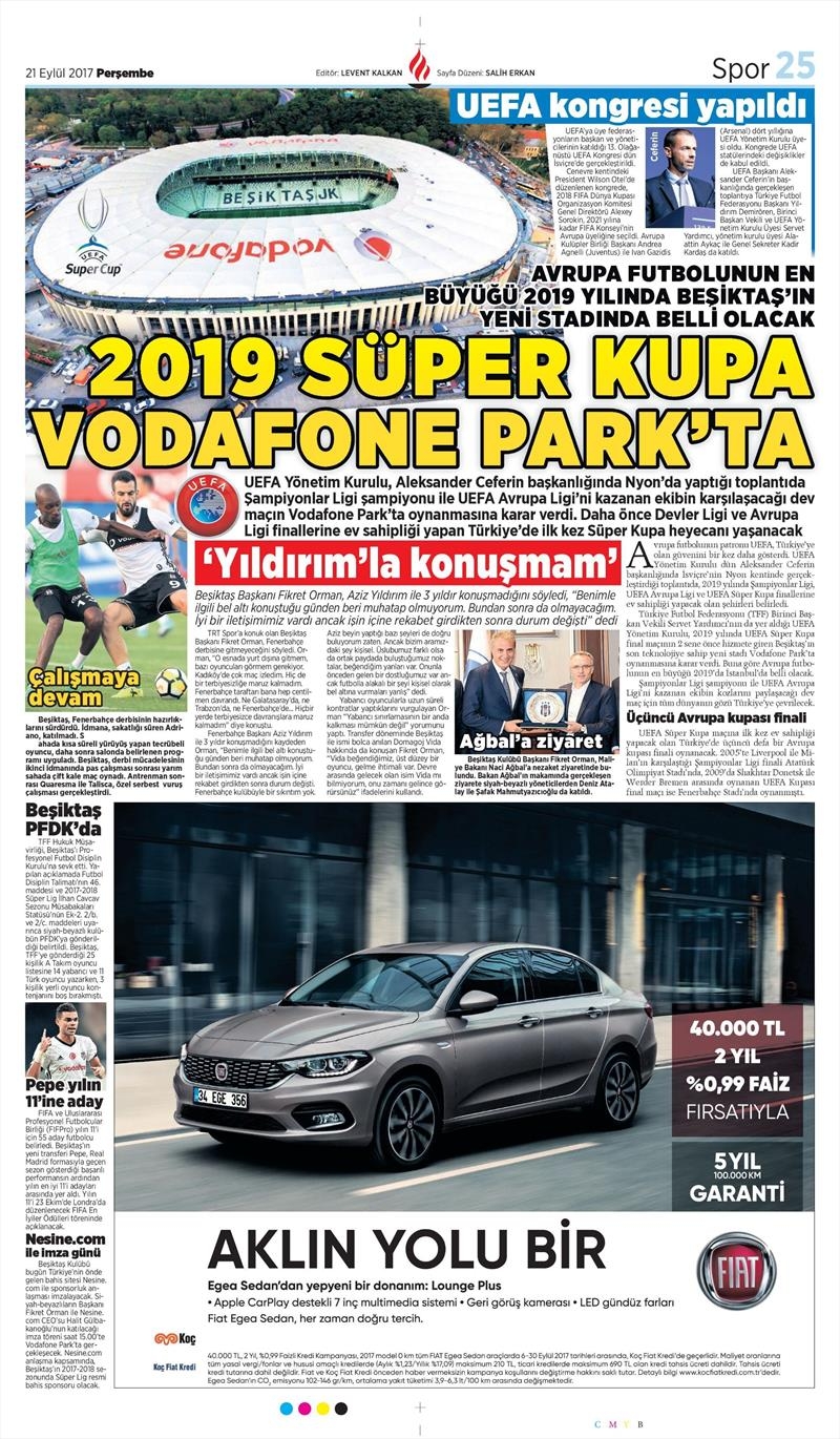 21 Eylül 2017 | İşte gazetelerin Beşiktaş manşetleri - Görsel 7