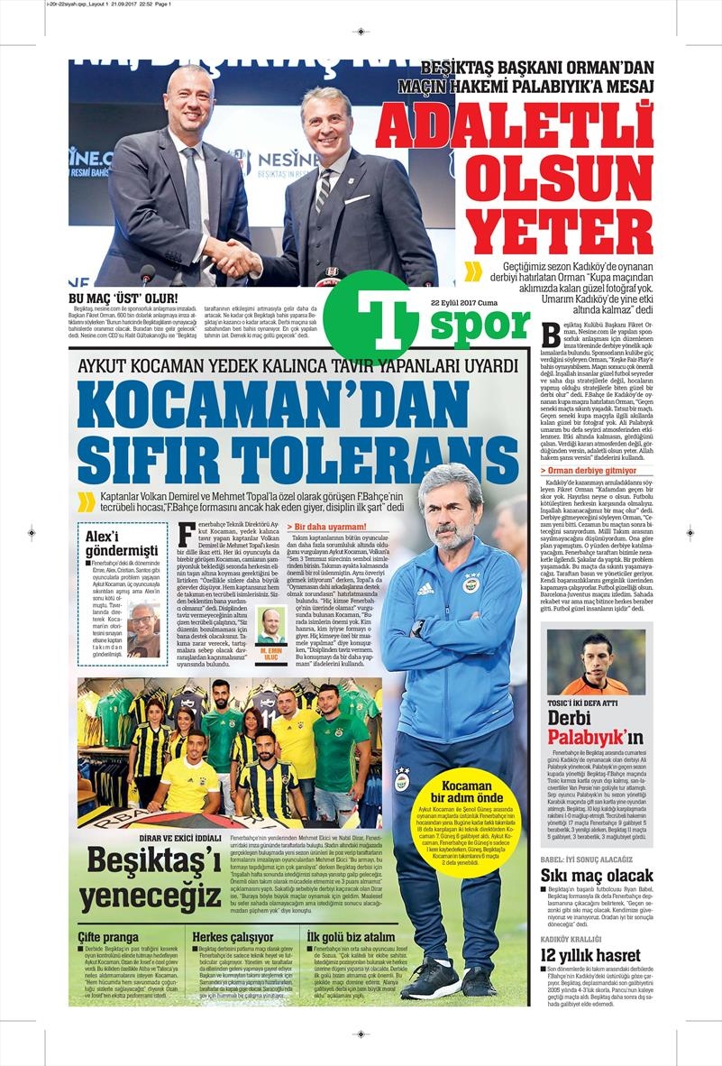 22 Eylül 2017 | İşte gazetelerin Beşiktaş manşetleri - Görsel 2