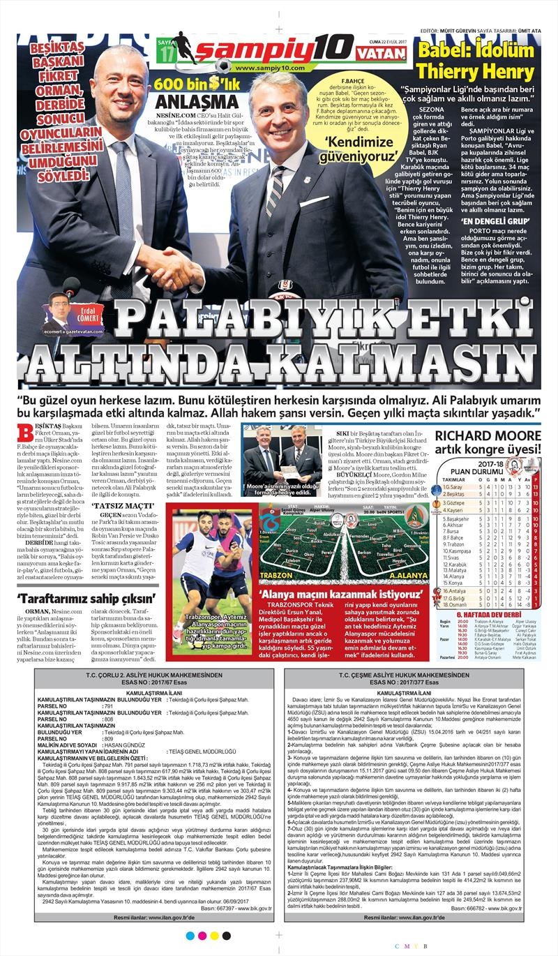 22 Eylül 2017 | İşte gazetelerin Beşiktaş manşetleri - Görsel 3