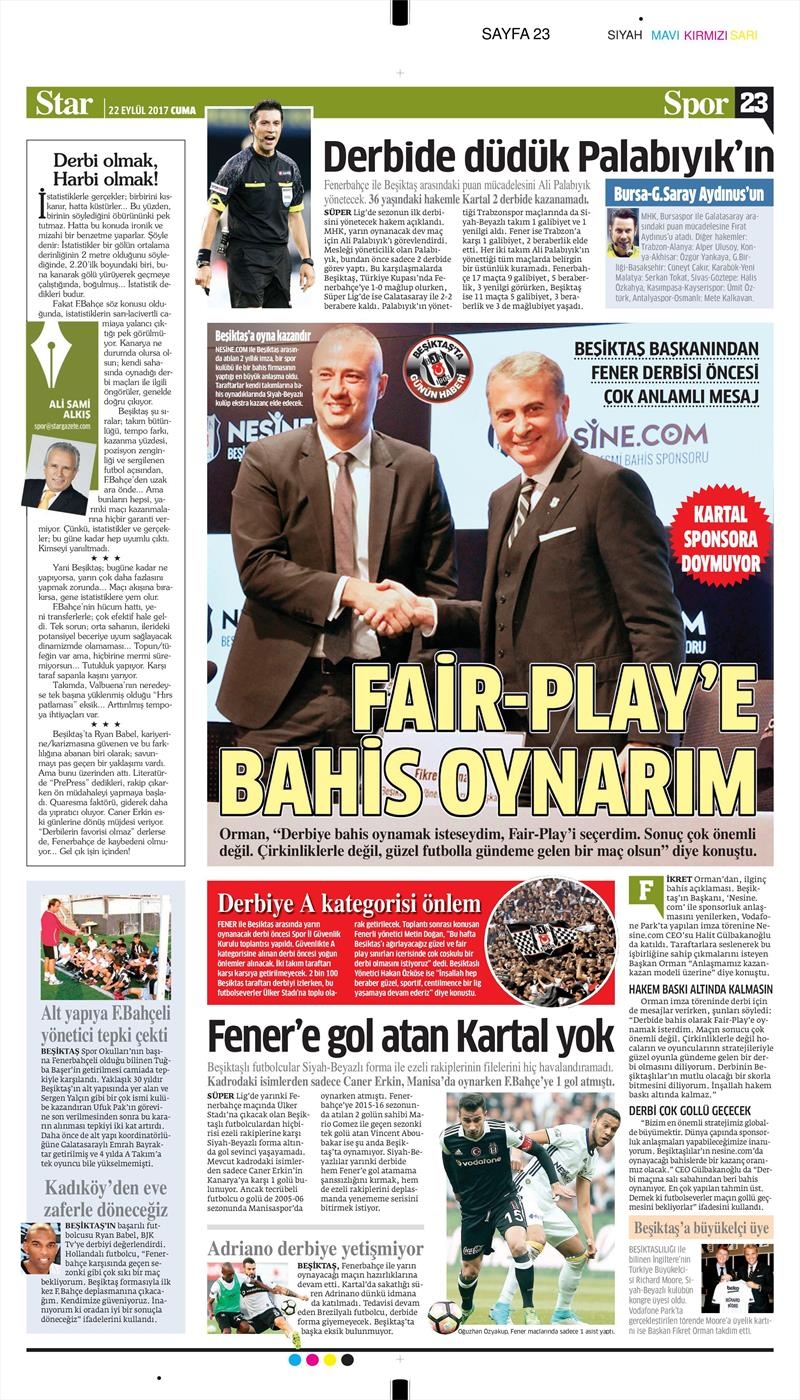 22 Eylül 2017 | İşte gazetelerin Beşiktaş manşetleri - Görsel 5