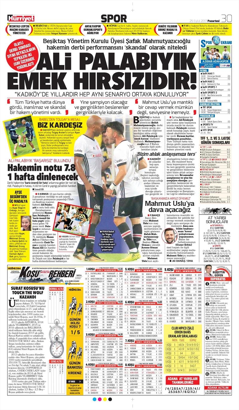 25 Eylül 2017 | Gazetelerin Beşiktaş Manşetleri - Görsel 5