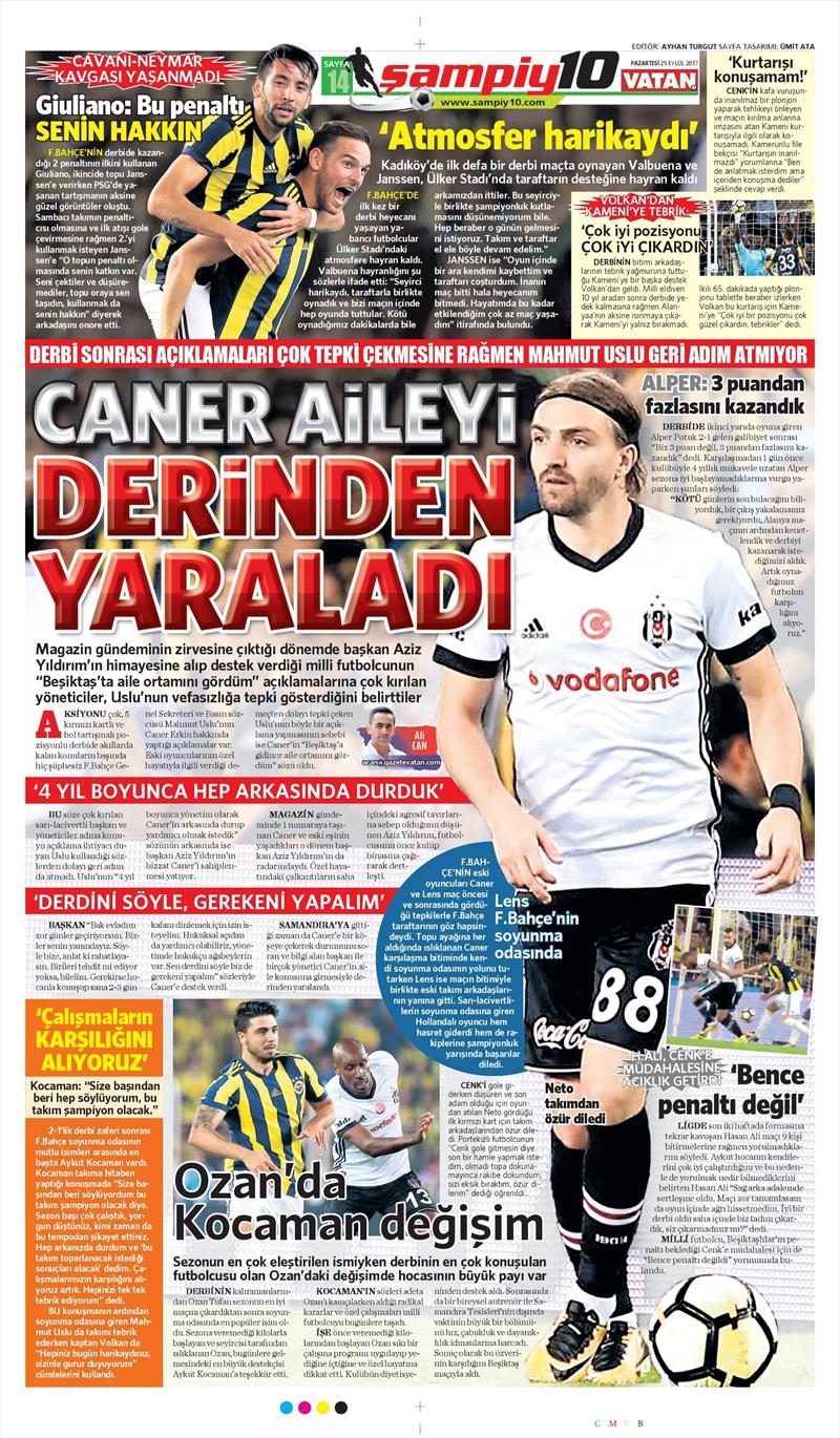 25 Eylül 2017 | Gazetelerin Beşiktaş Manşetleri - Görsel 6