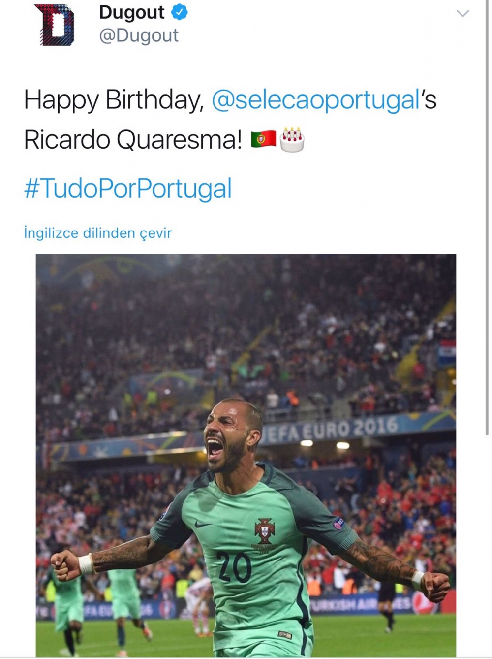 Dünyanın dört bir yanından Quaresma'ya doğum günü mesajları - Görsel 6