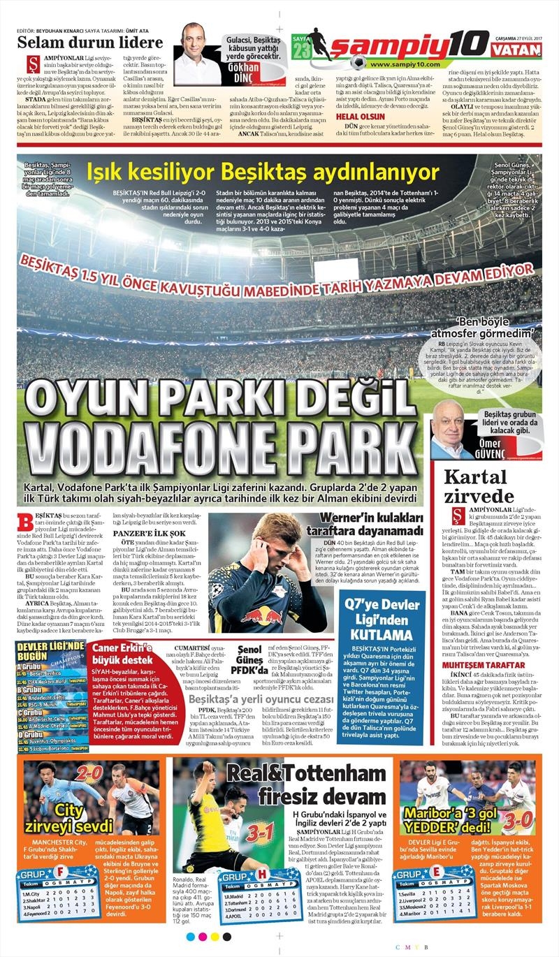 27 Eylül 2017 | Gazetelerin Beşiktaş Manşetleri - Görsel 19