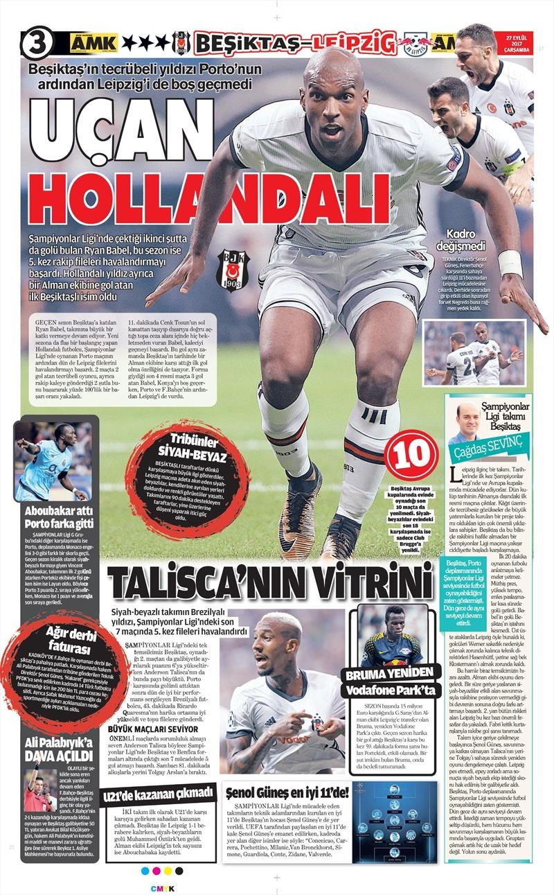 27 Eylül 2017 | Gazetelerin Beşiktaş Manşetleri - Görsel 5
