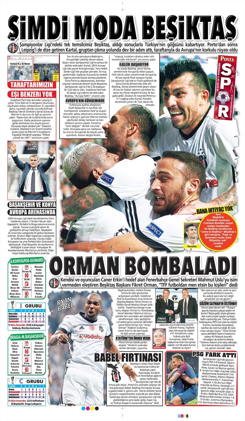28 Eylül 2017 | İşte gazetelerin Beşiktaş manşetleri - Görsel 15