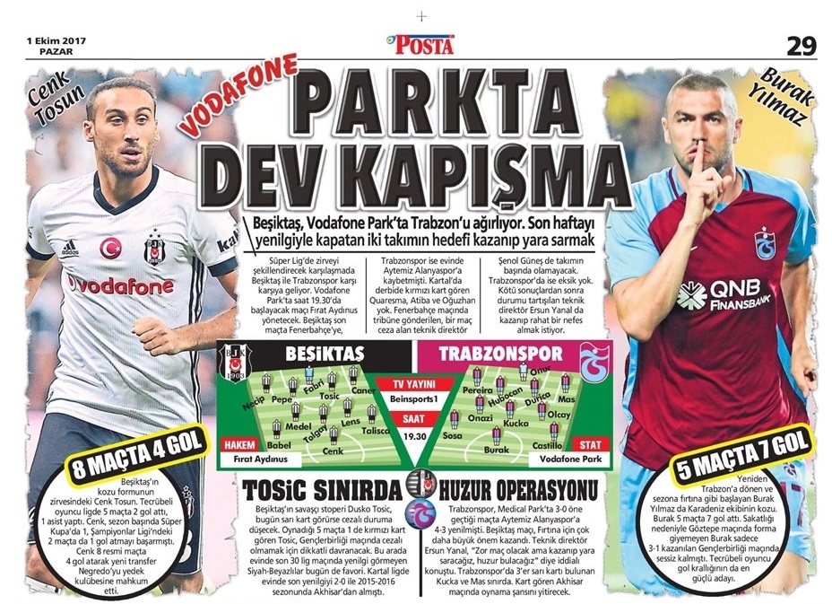 1 Ekim 2017 | İşte gazetelerin Beşiktaş manşetleri - Görsel 2