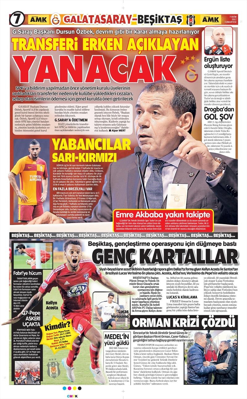 07 Ekim 2017 | Gazetelerin Beşiktaş Manşetleri - Görsel 3
