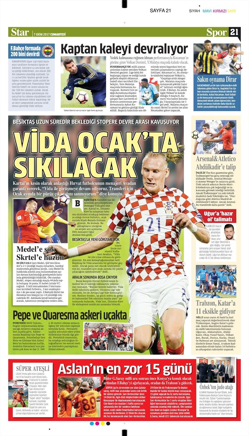 07 Ekim 2017 | Gazetelerin Beşiktaş Manşetleri - Görsel 8