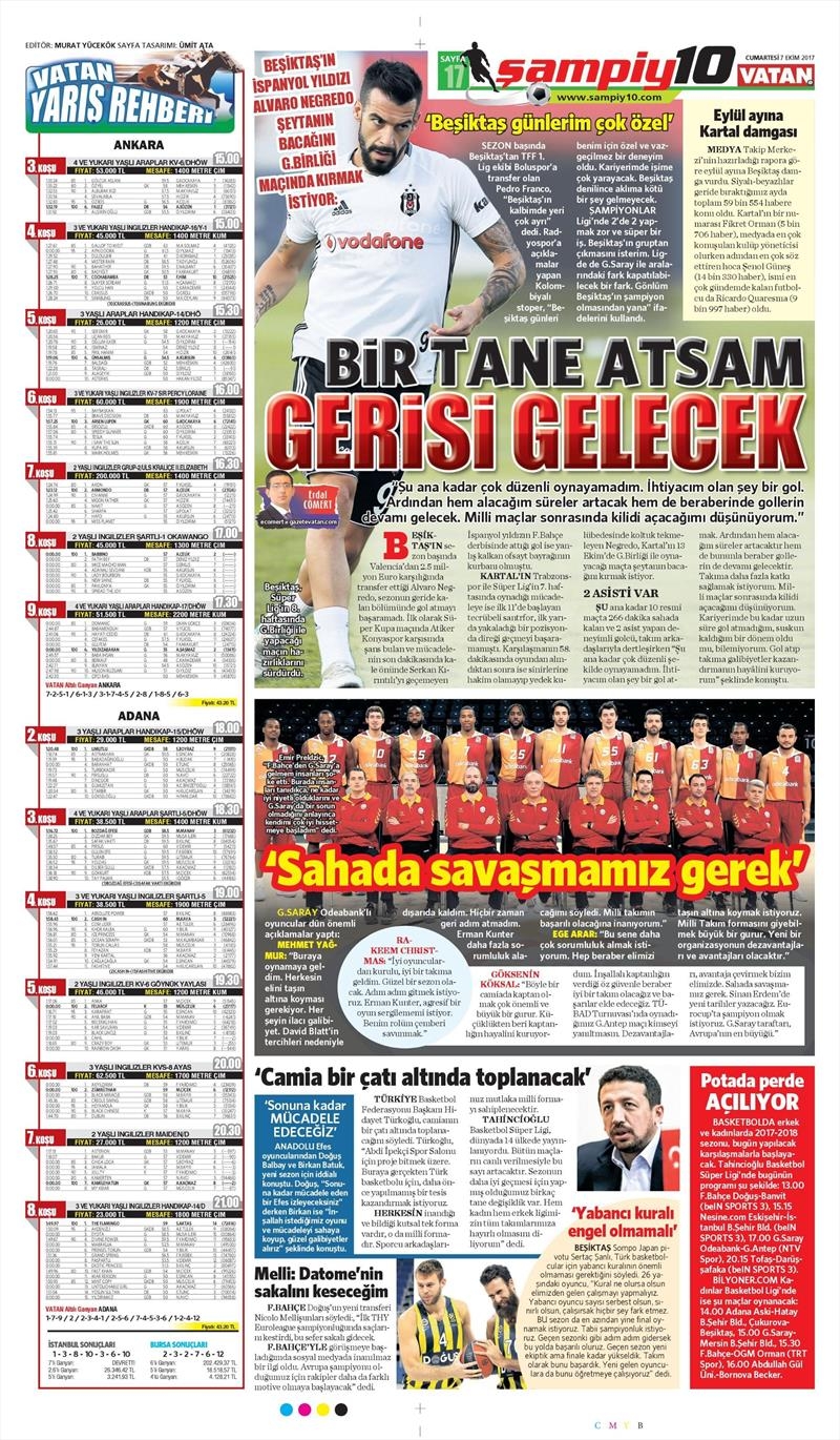 07 Ekim 2017 | Gazetelerin Beşiktaş Manşetleri - Görsel 9