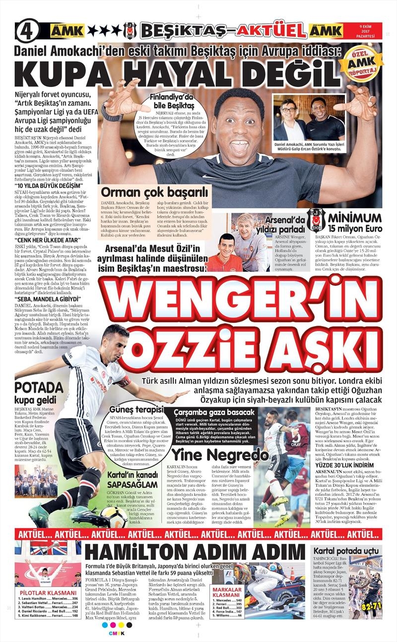 09 Ekim 2017 | İşte gazetelerin Beşiktaş manşetleri - Görsel 4