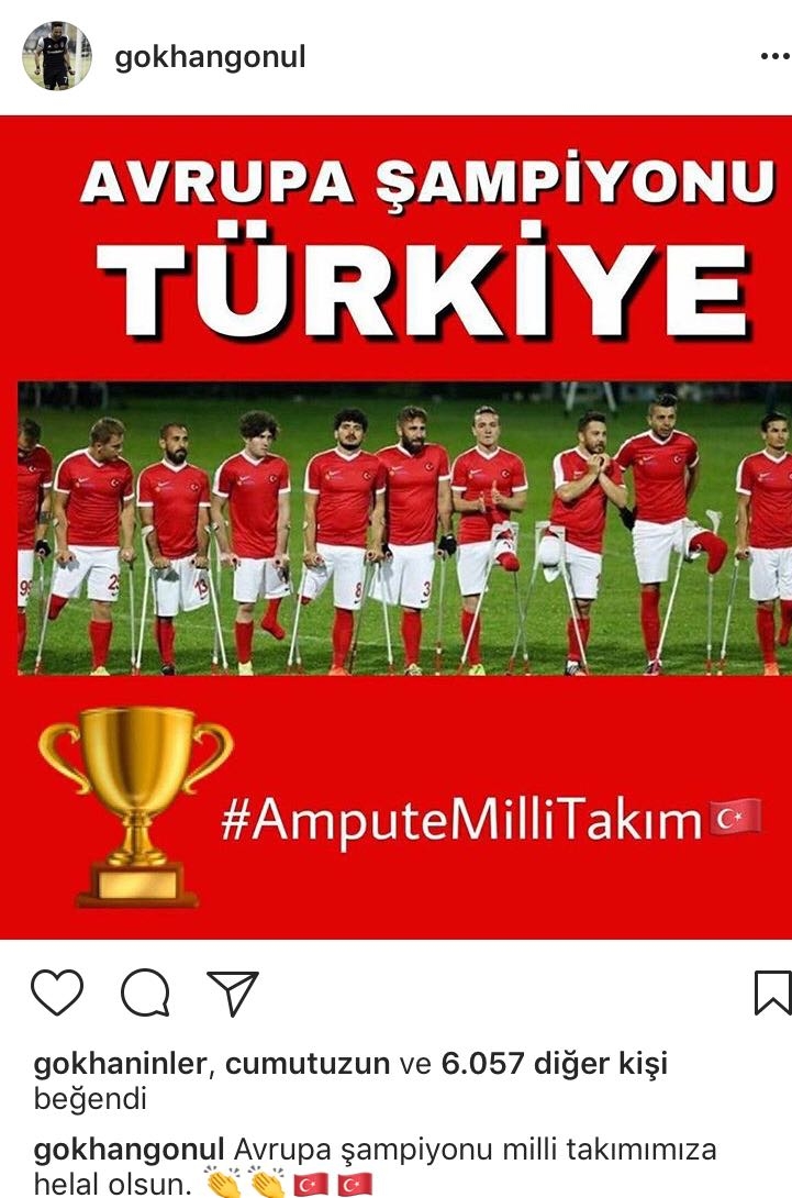 Beşiktaşlı futbolculardan Ampute Milli Takımı'na tebrik mesajları! - Görsel 2