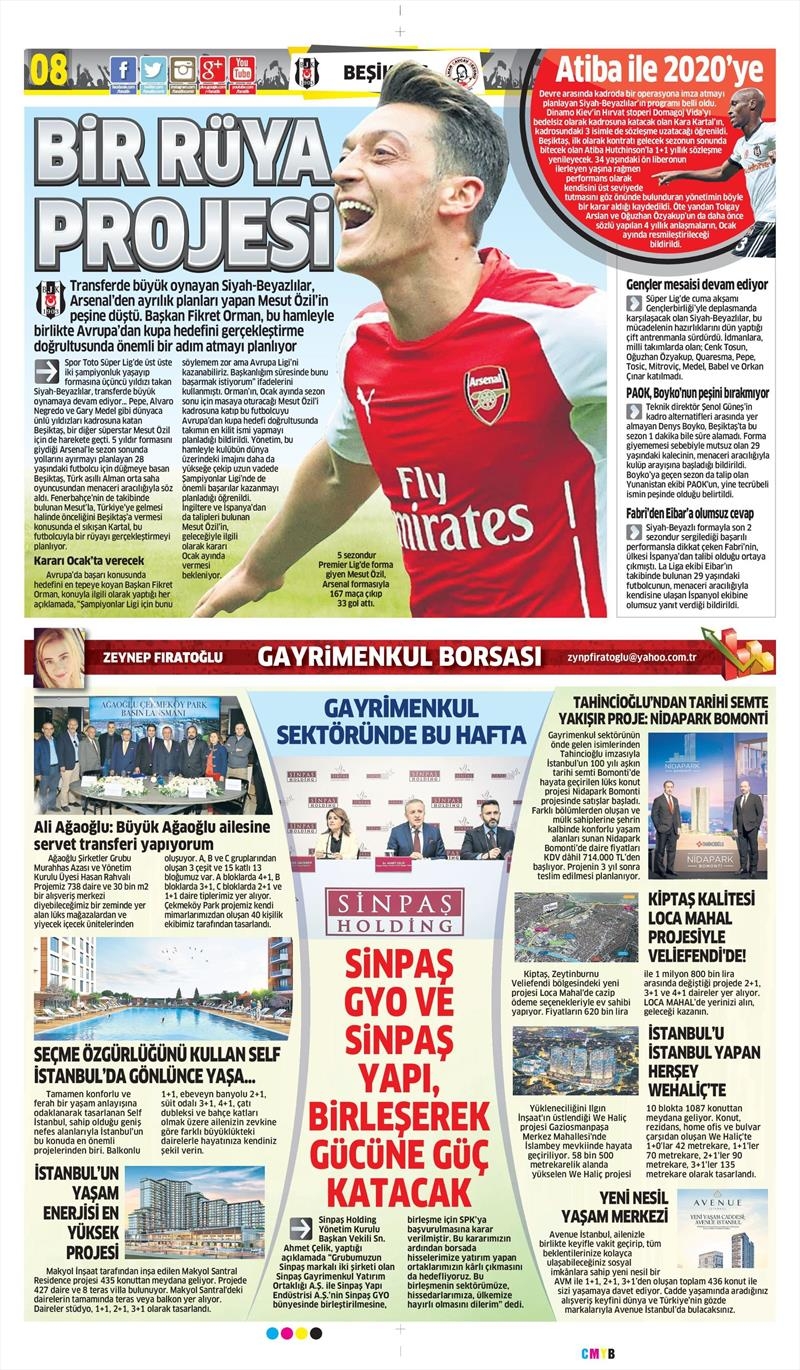 10 Ekim 2017 | İşte gazetelerin Beşiktaş manşetleri - Görsel 1