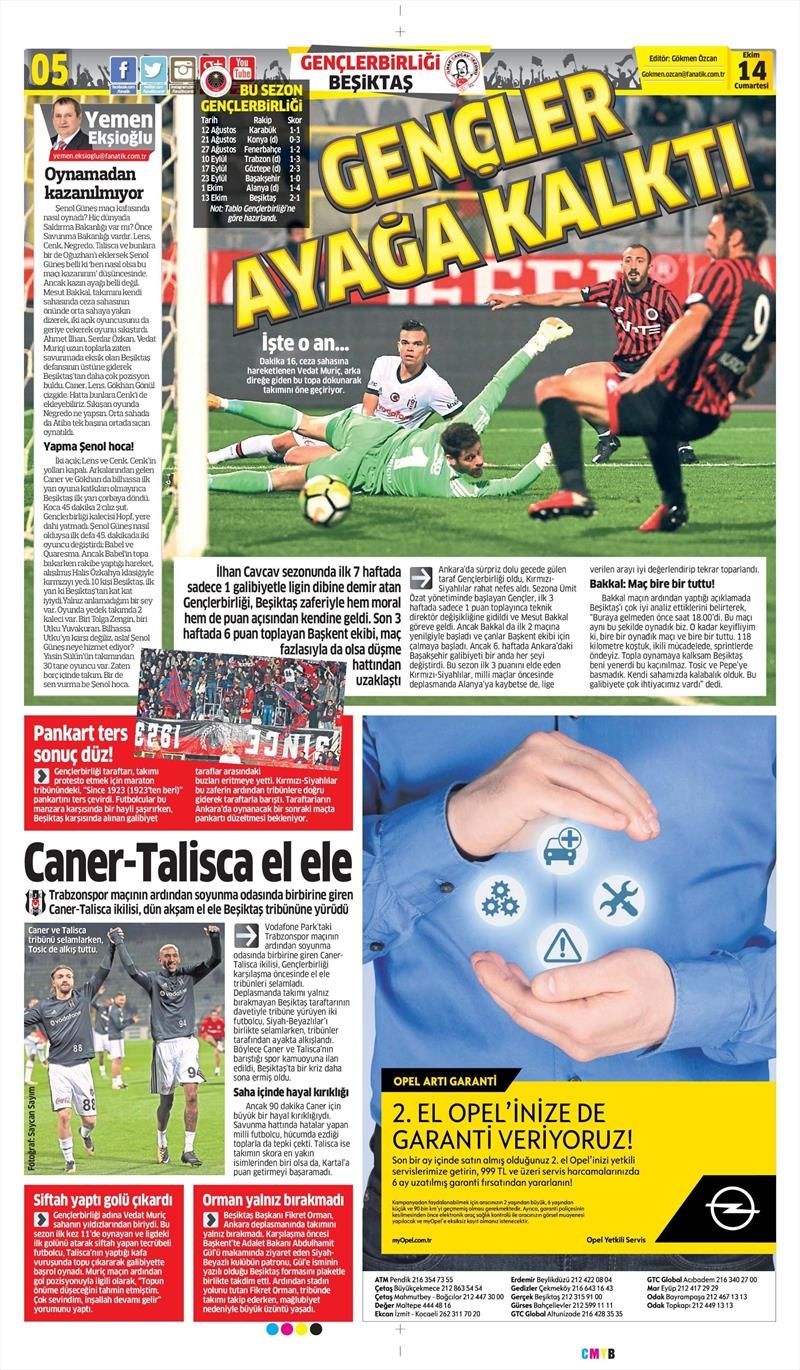 14 Ekim 2017 | Gazetelerin Beşiktaş Manşetleri - Görsel 6