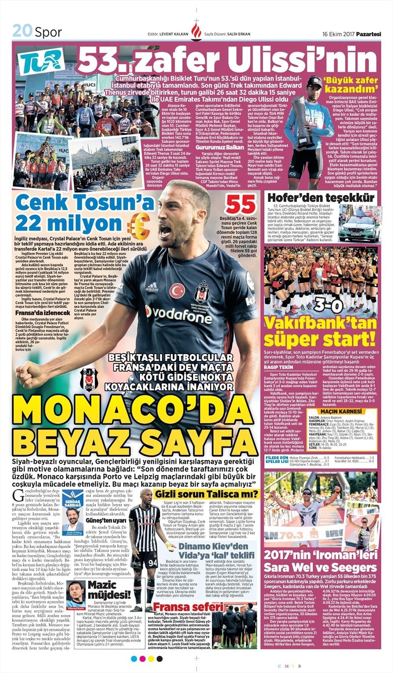 16 Ekim 2017 | Gazetelerin Beşiktaş Manşetleri - Görsel 5