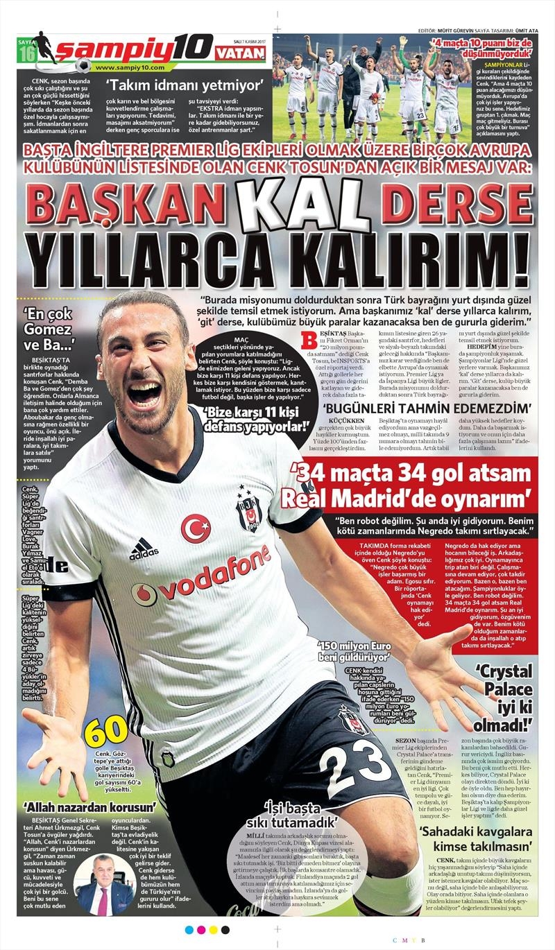 07 Kasım 207 | İşte gazetelerin Beşiktaş manşetleri - Görsel 13