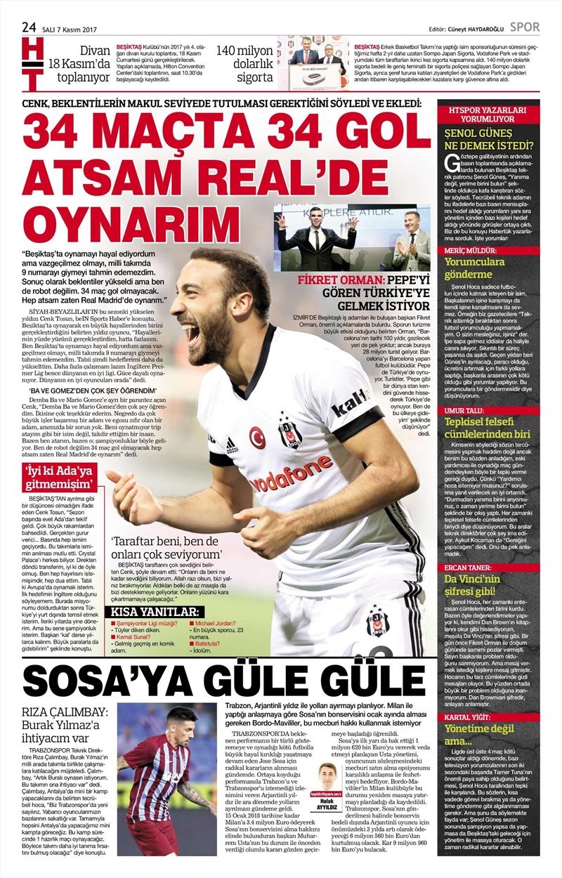 07 Kasım 207 | İşte gazetelerin Beşiktaş manşetleri - Görsel 7