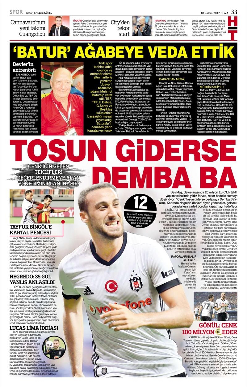 10 Kasım 2017 | Gazetelerin Beşiktaş Manşetleri - Görsel 6