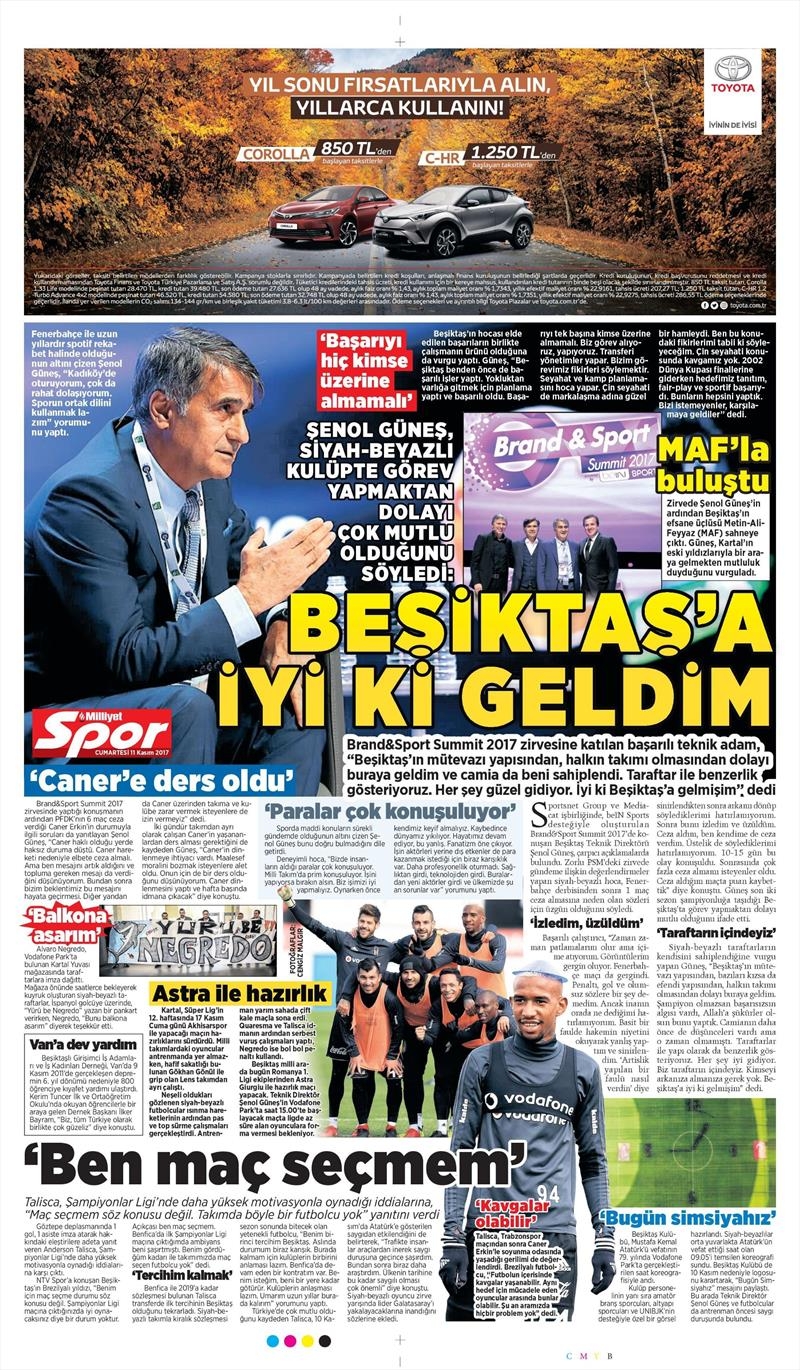 11 Kasım 2017 | Gazetelerin Beşiktaş Manşetleri - Görsel 10