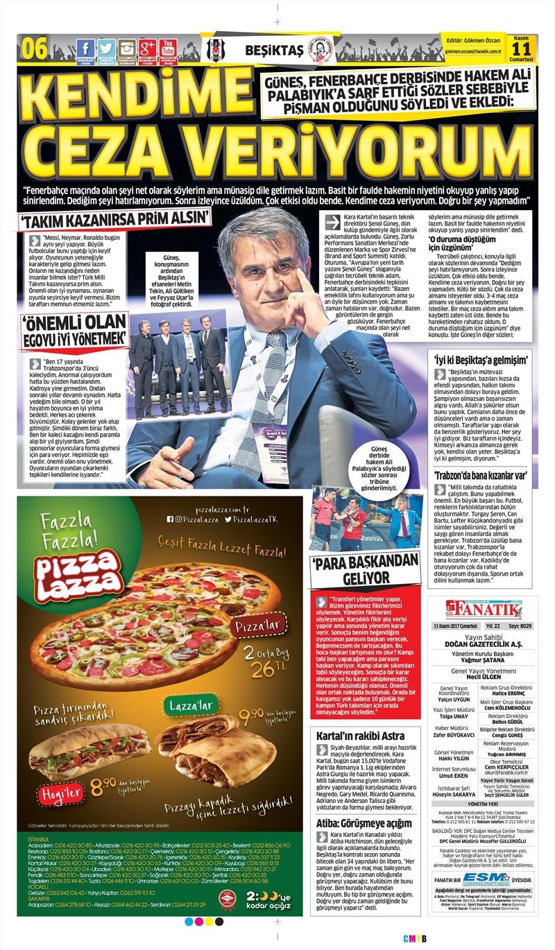 11 Kasım 2017 | Gazetelerin Beşiktaş Manşetleri - Görsel 4