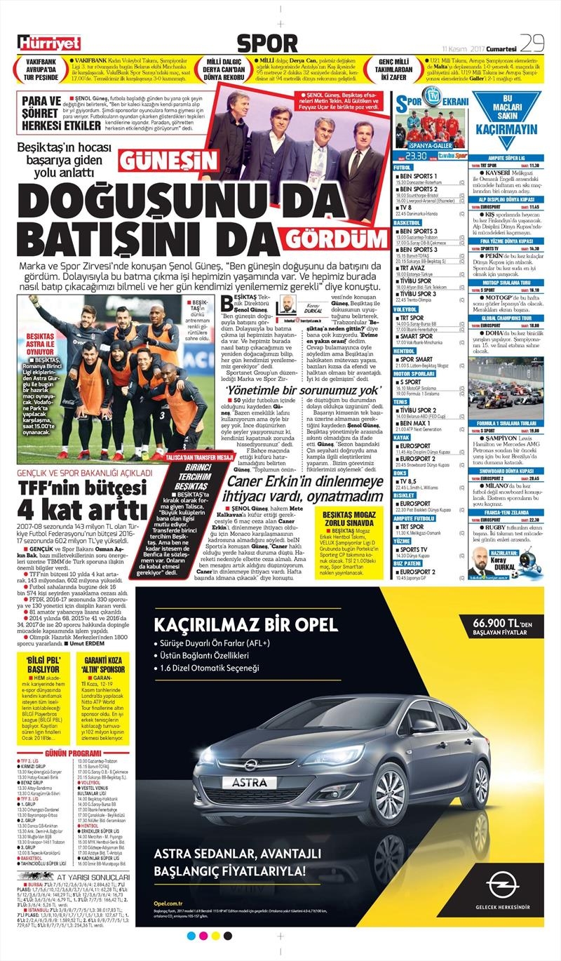 11 Kasım 2017 | Gazetelerin Beşiktaş Manşetleri - Görsel 9