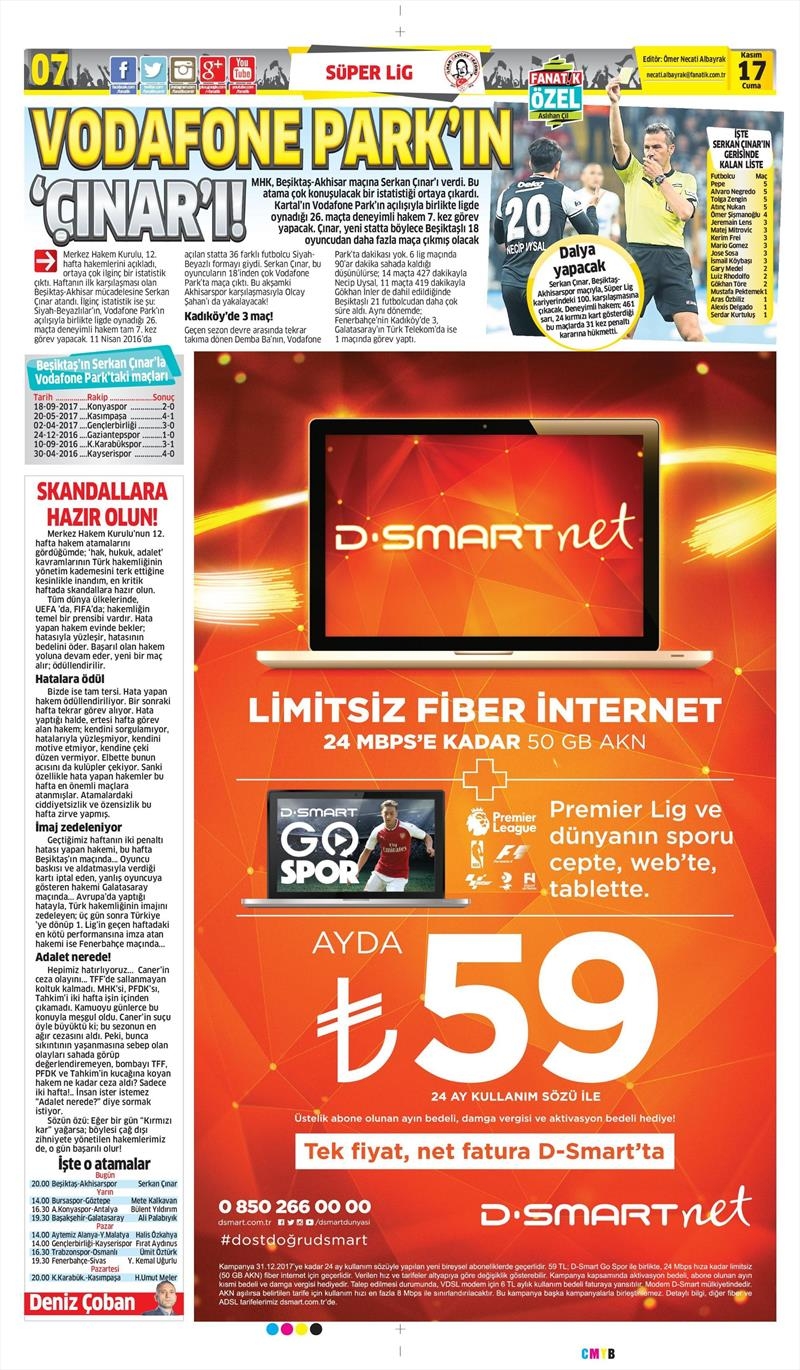 17 Kasım 2017 | Gazetelerin Beşiktaş Manşetleri - Görsel 2