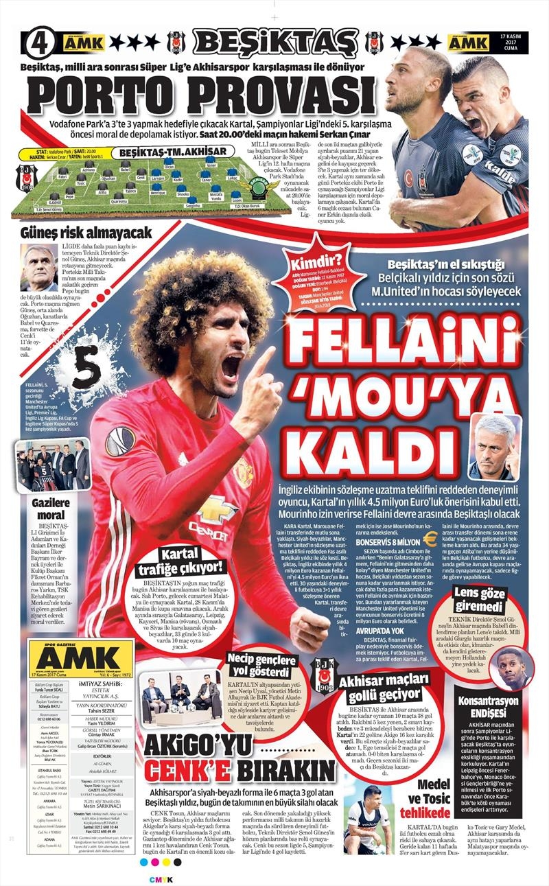 17 Kasım 2017 | Gazetelerin Beşiktaş Manşetleri - Görsel 5