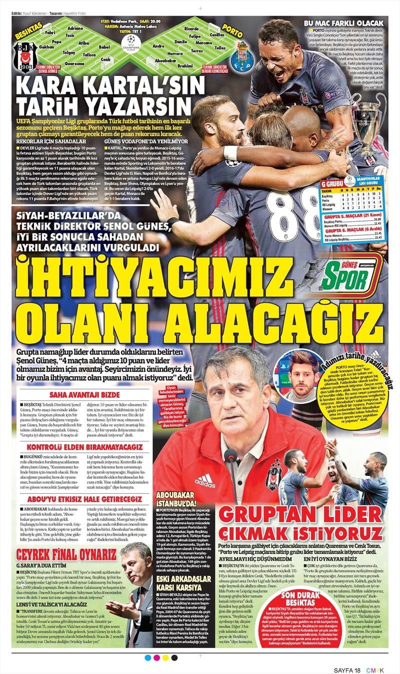 21 Kasım 2017 | Gazetelerin Beşiktaş Manşetleri - Görsel 4