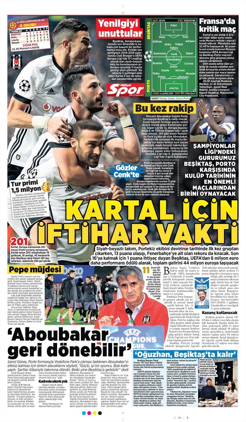 21 Kasım 2017 | Gazetelerin Beşiktaş Manşetleri - Görsel 9