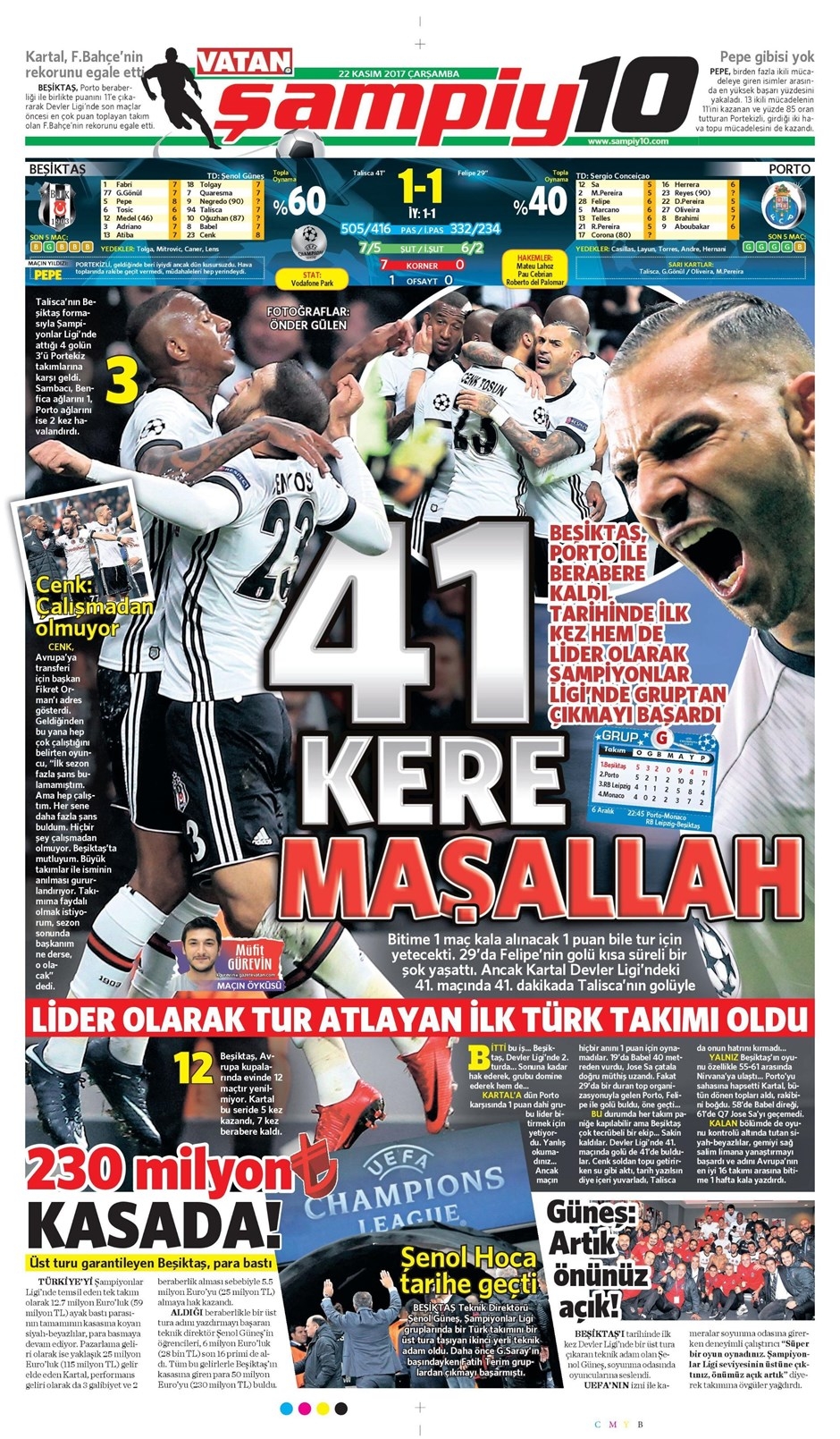 22 Kasım 2017 | Gazetelerin Beşiktaş Manşetleri - Görsel 13