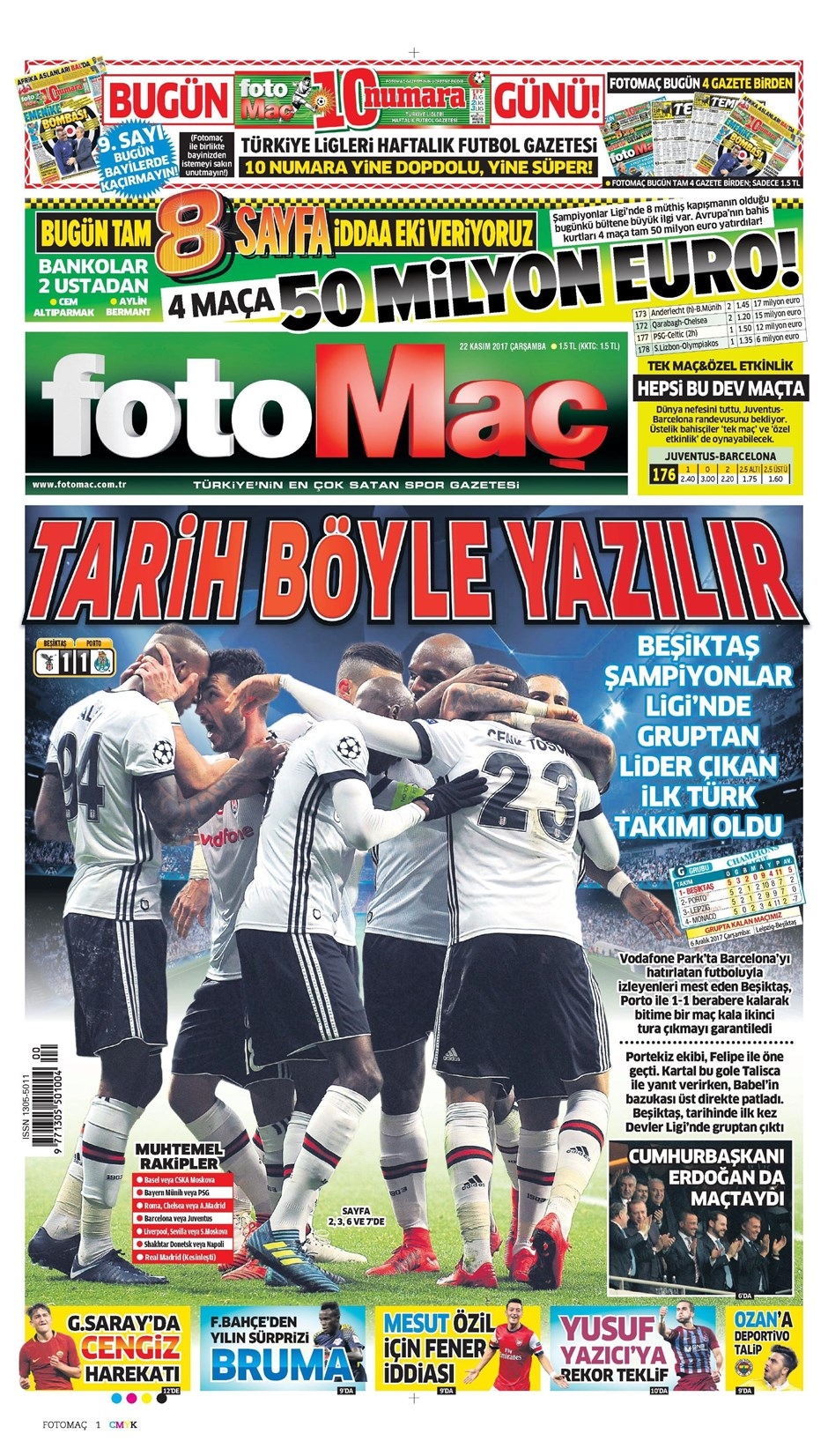 22 Kasım 2017 | Gazetelerin Beşiktaş Manşetleri - Görsel 4