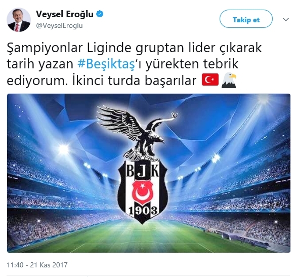 Siyasiler, eski sporcular, kulüpler... Beşiktaş'a tebrik yağmuru! - Görsel 10