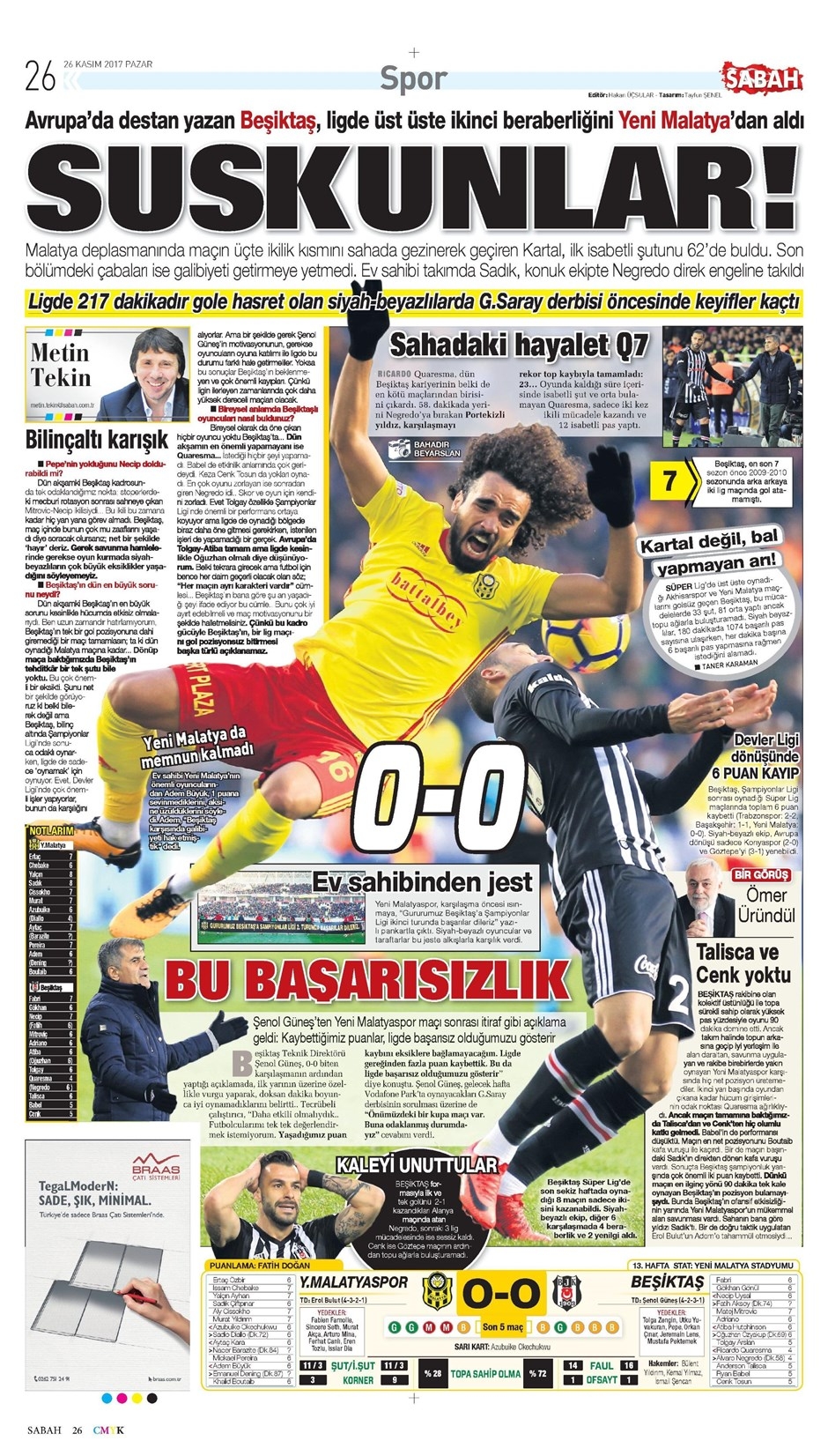 26 Kasım 2017 | Gazetelerin Beşiktaş Manşetleri - Görsel 4