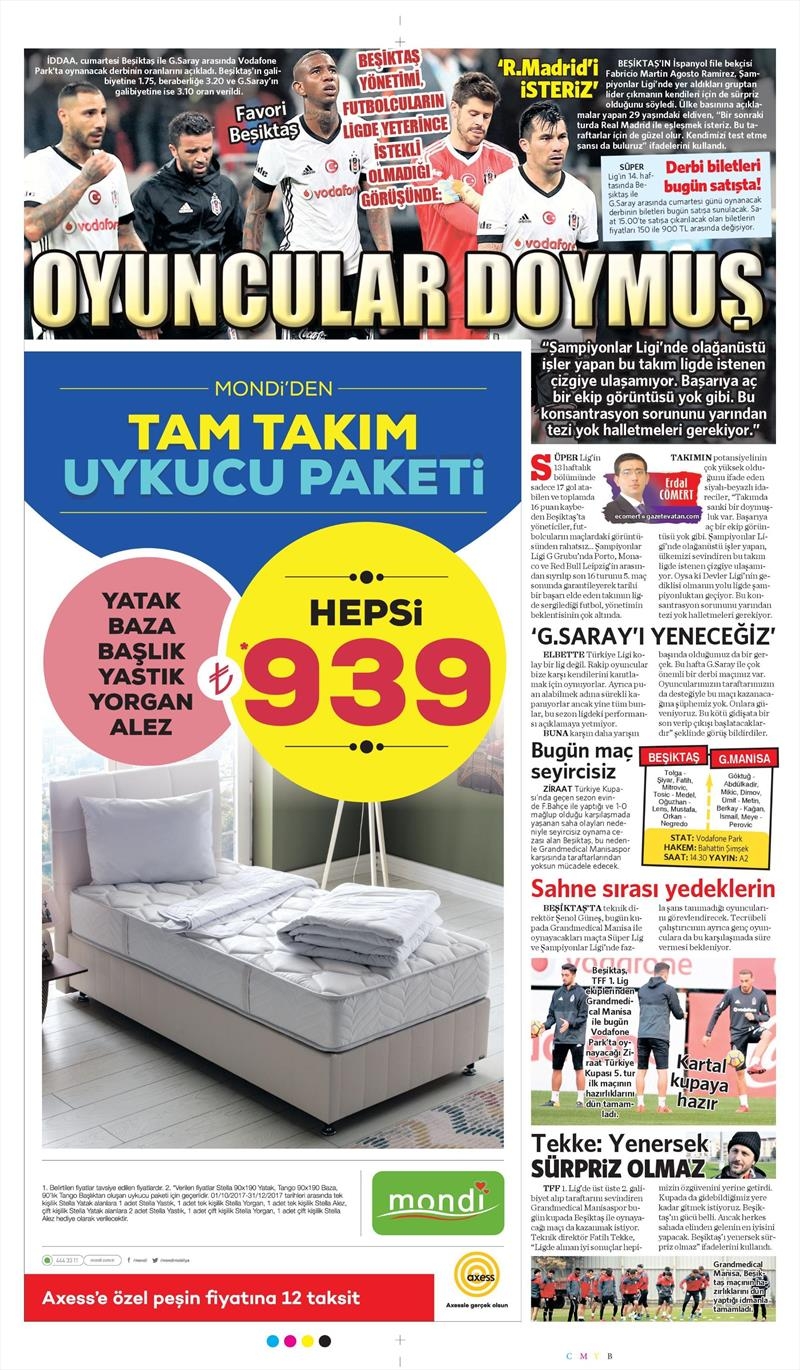 28 Kasım 2017 | Gazetelerin Beşiktaş Manşetleri - Görsel 10