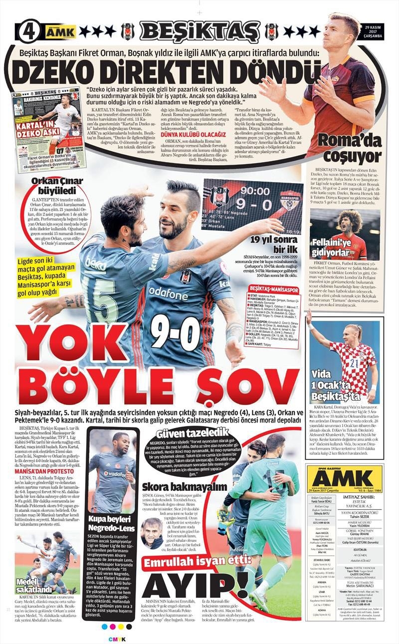 29 Kasım 2017 | Gazetelerin Beşiktaş Manşetleri - Görsel 9