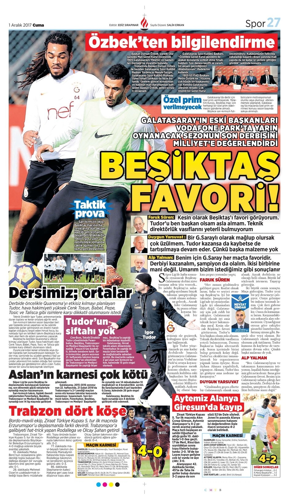 1 Aralık 2017 | Gazetelerin Beşiktaş Manşetleri - Görsel 4