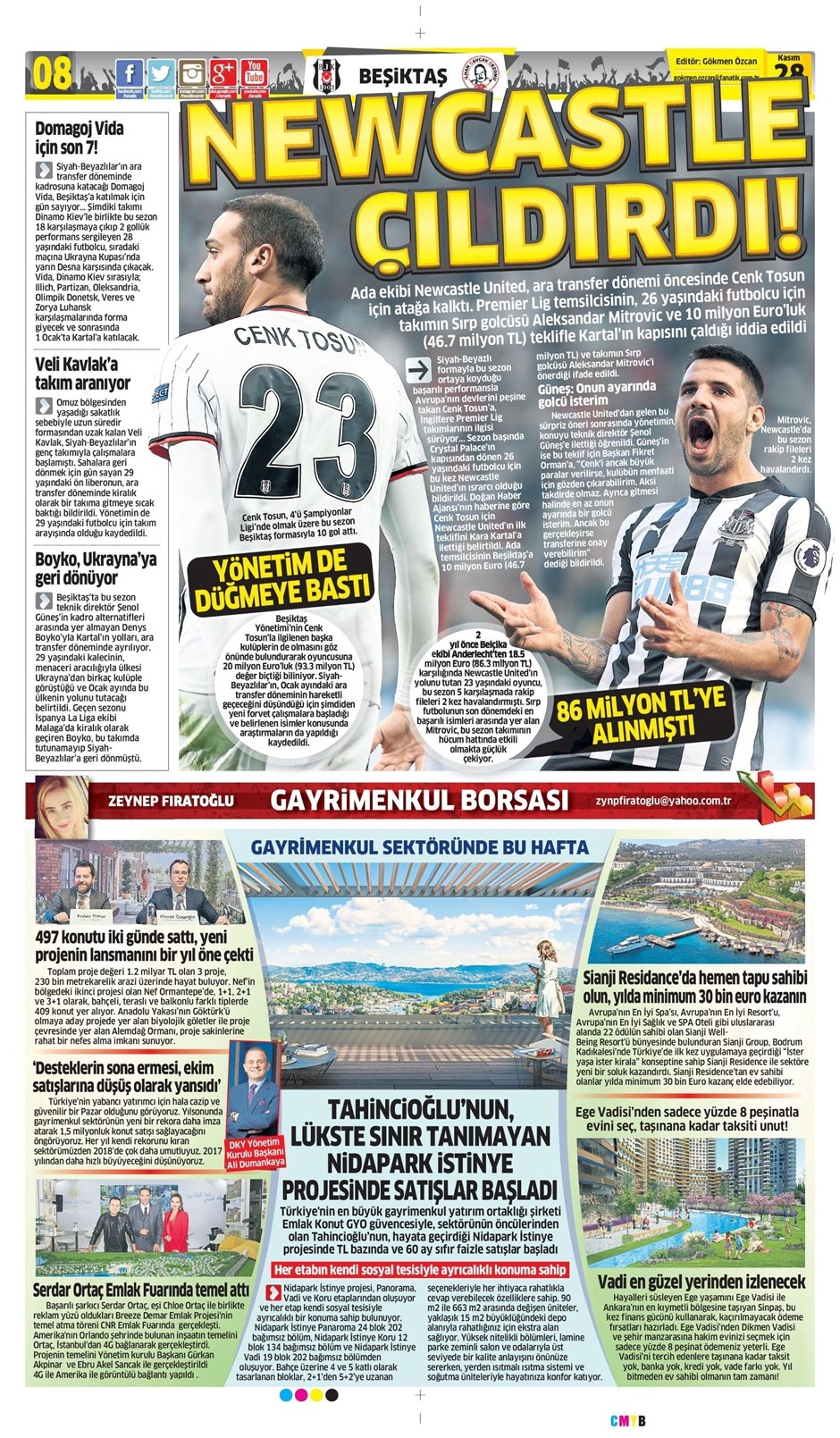 1 Aralık 2017 | Gazetelerin Beşiktaş Manşetleri - Görsel 6