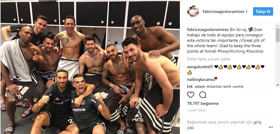 Beşiktaşlı futbolculardan derbi zaferi paylaşımları  - Görsel 1